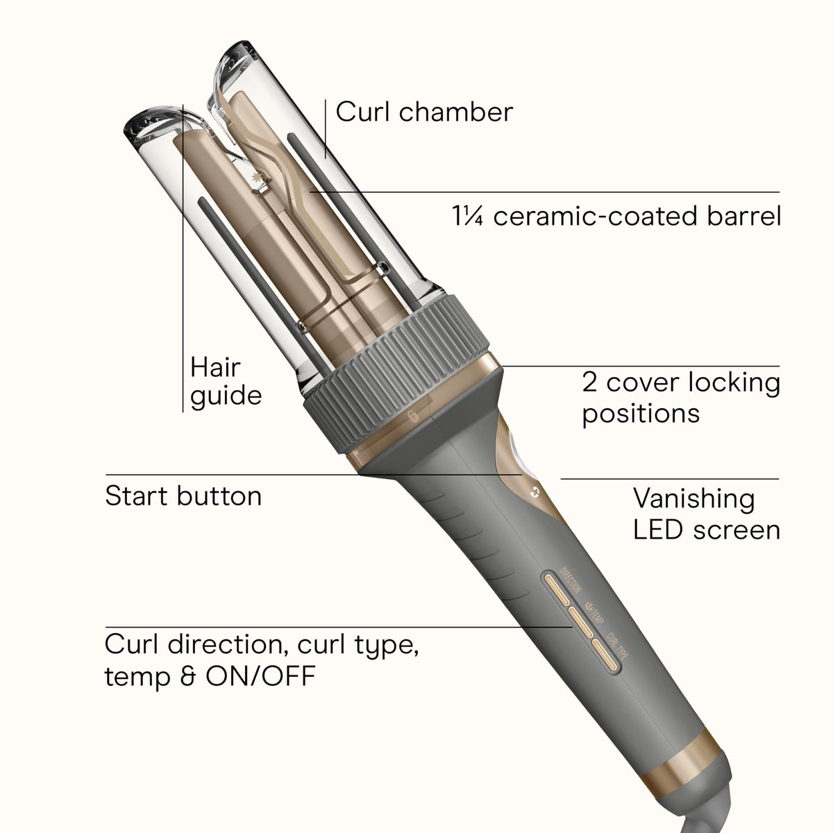 Conair Curl Secret Automatic Curling Iron side view