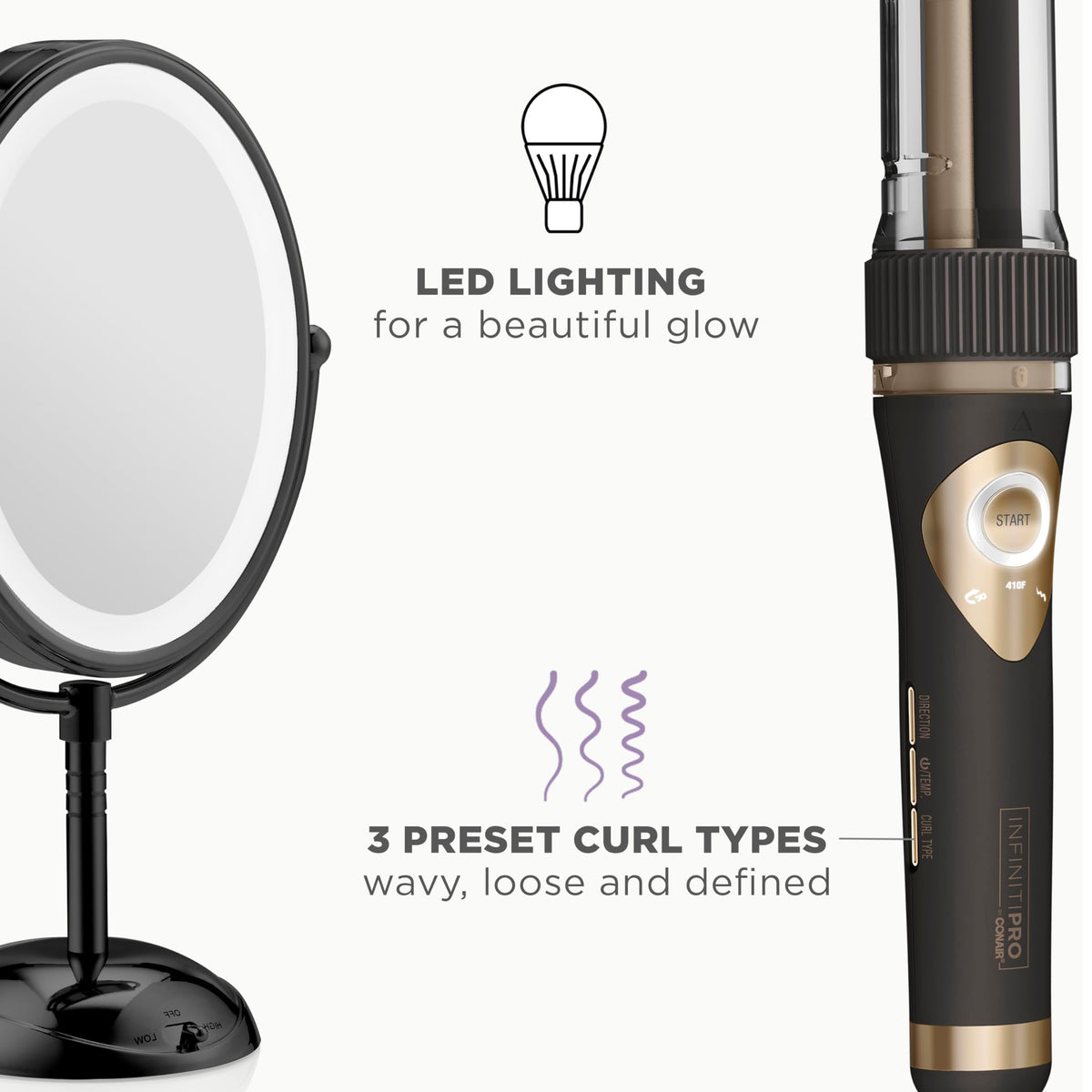 Conair Curl Secret Automatic Curling Iron side view