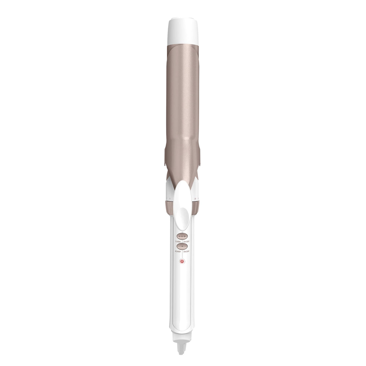 Conair Curling Iron 1 1/4-in Double Ceramic White/Rose Gold front view