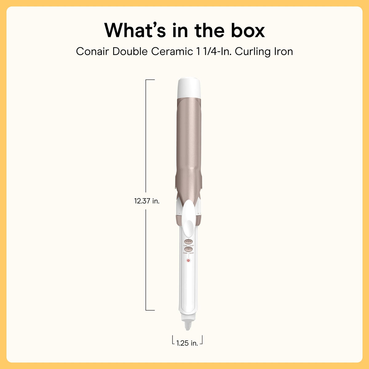 Conair Curling Iron 1 1/4-in side view showing cord