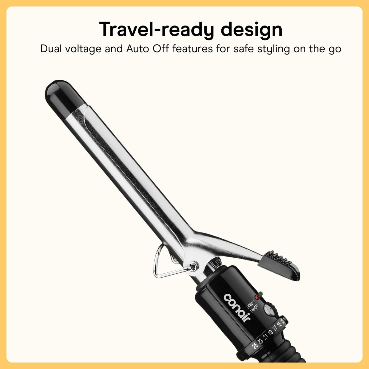 Conair Curling Iron 3/4-inch demonstrating defined curls