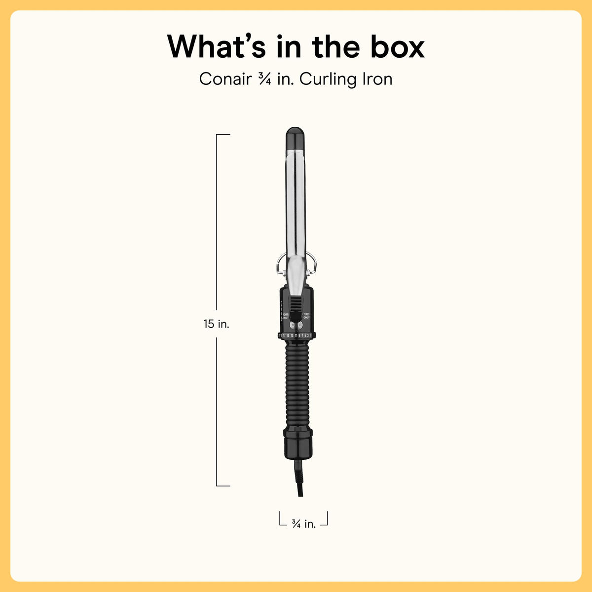 Conair Curling Iron 3/4-inch with 5-foot cord