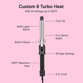 Conair Curling Iron 3/4-inch with extra-long cool tip
