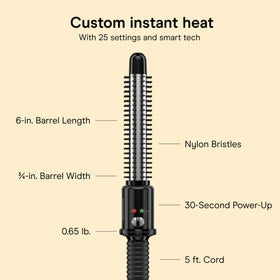 Conair Curling Iron Brush in use on short hair