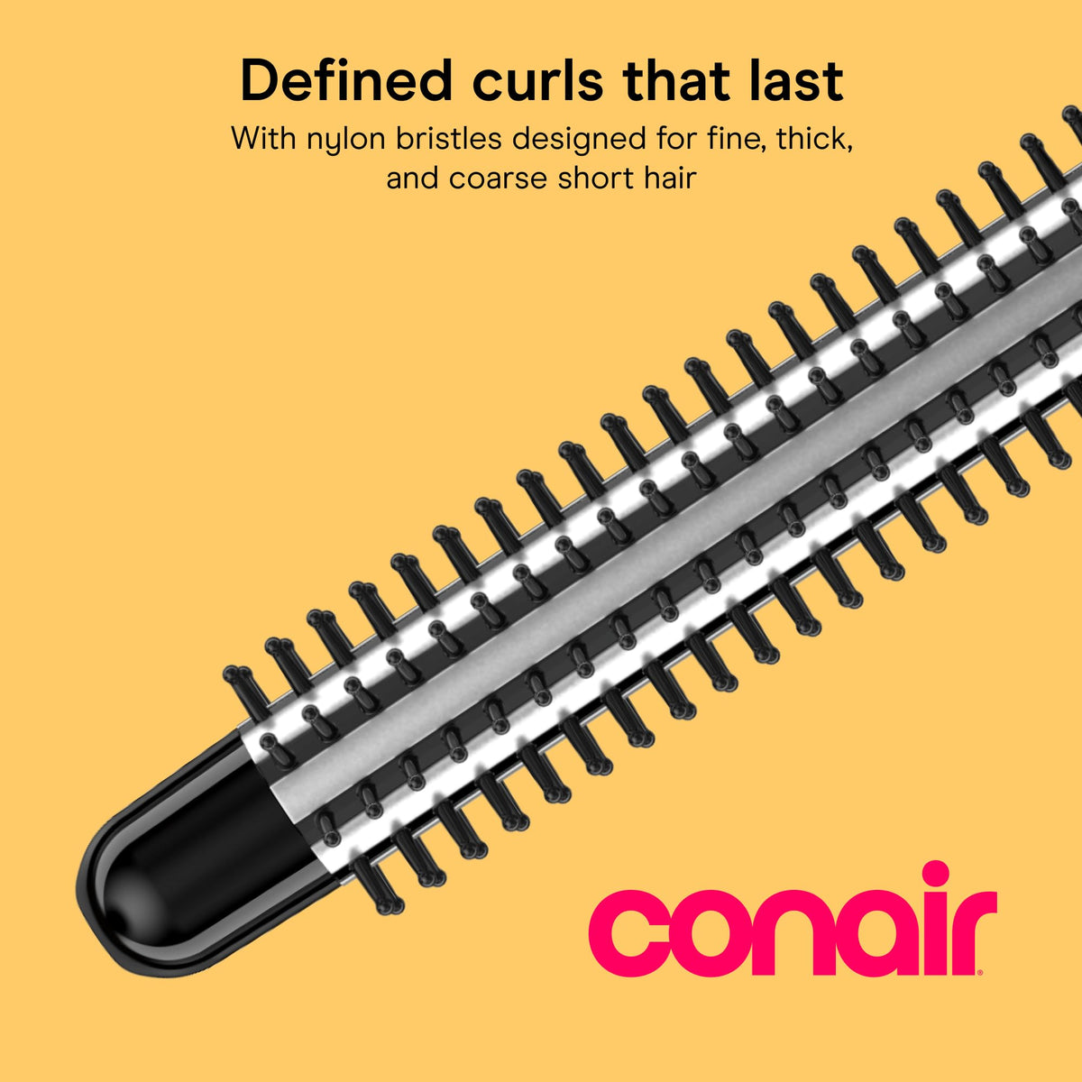 Conair Curling Iron Brush side view showing nylon bristles