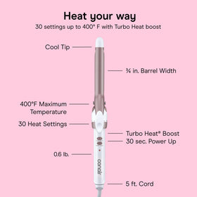 Conair Curling Iron Double Ceramic 3/4-in lifestyle scene with styled hair