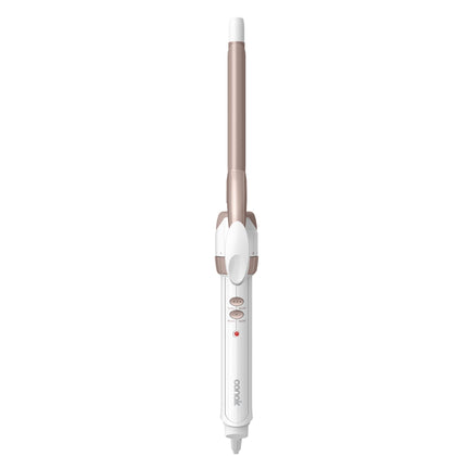 Conair Curling Iron Double Ceramic ½-Inch White/Rose Gold front view