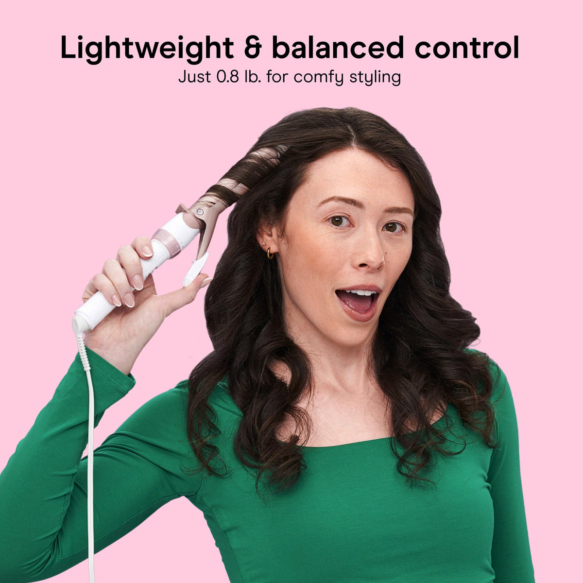 Conair Curling Iron in use creating loose beach waves