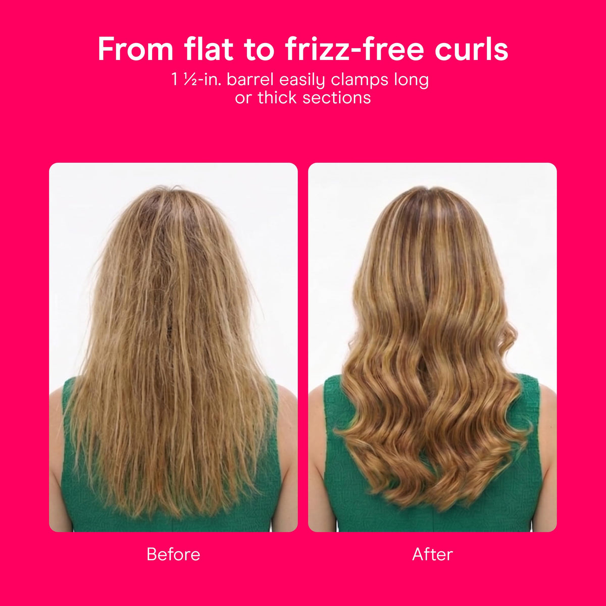 Conair Curling Iron with soft waves styled hair