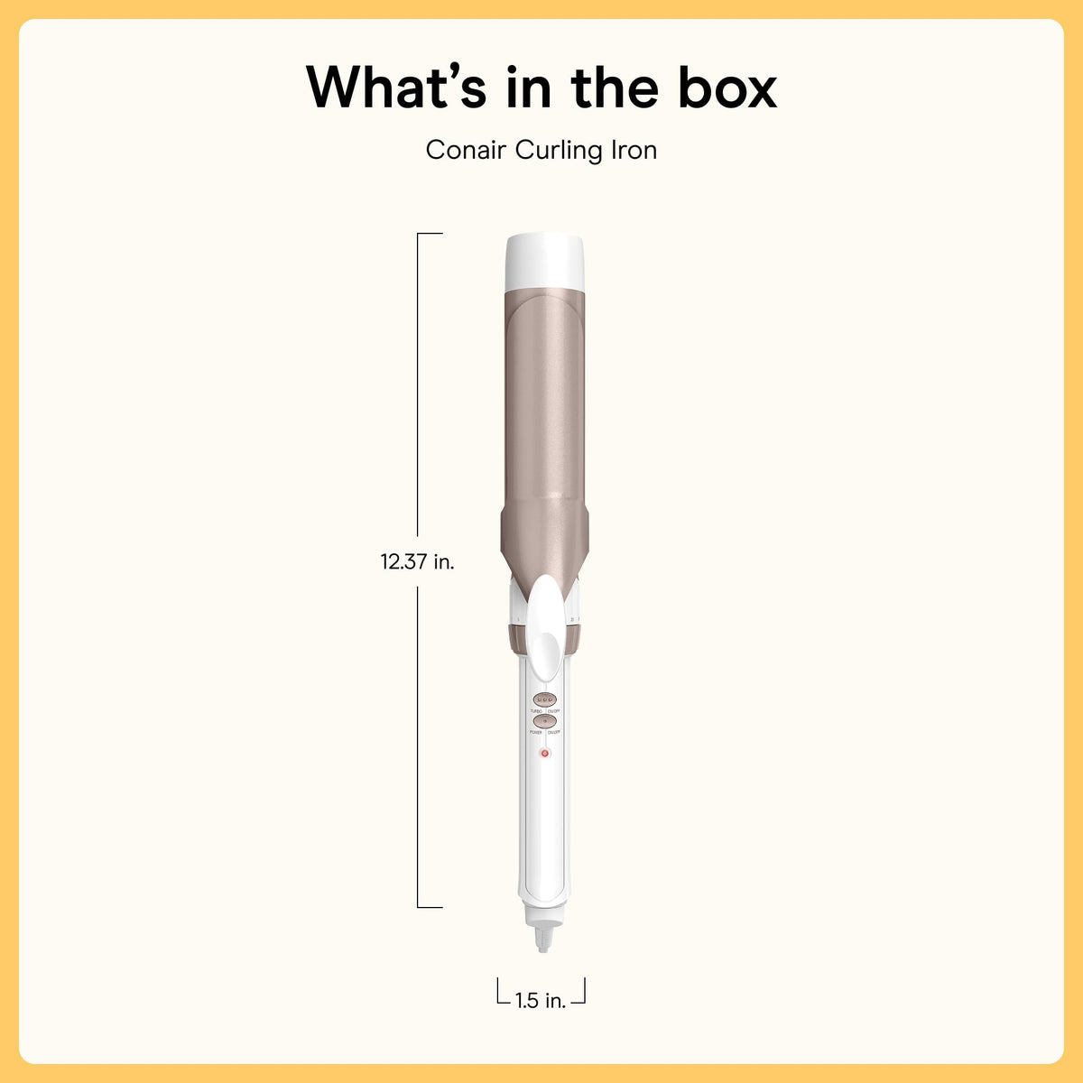Conair Curling Iron with temperature settings displayed