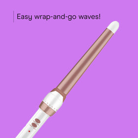 Conair curling wand with heat settings display