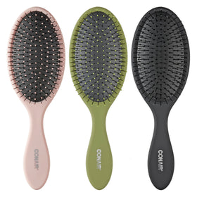 Conair Detangling Hair Brush Set in Evergreen, Blush Pink, and Black
