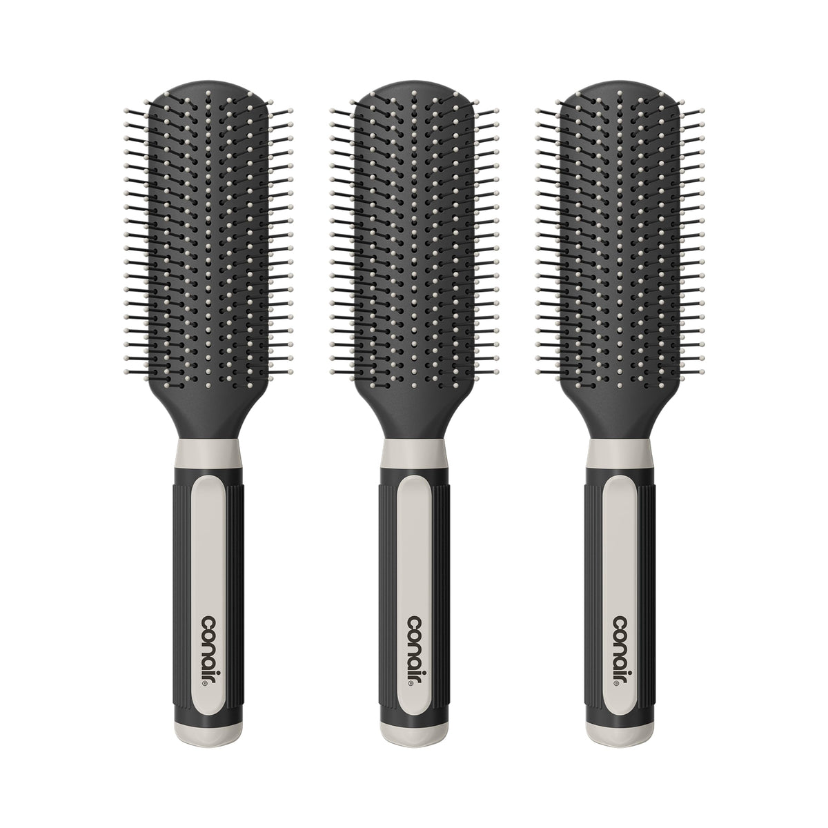 Conair Detangling Hairbrush Set front view with three brushes