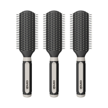 Conair Detangling Hairbrush Set front view with three brushes