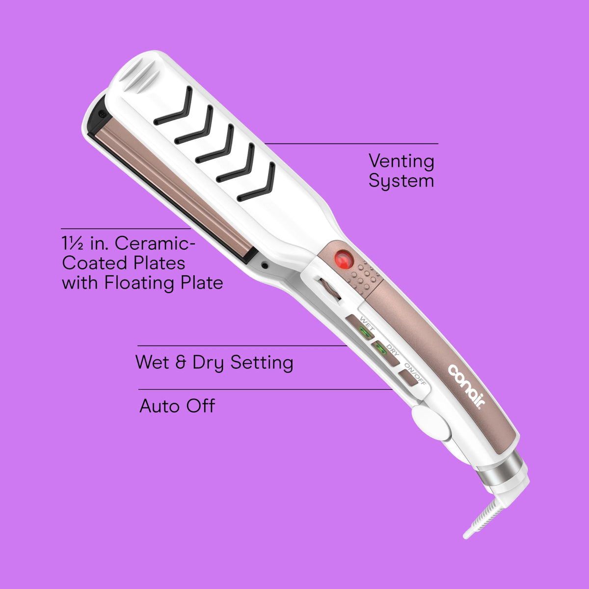Conair Double Ceramic Flat Iron 1.5-inch side view