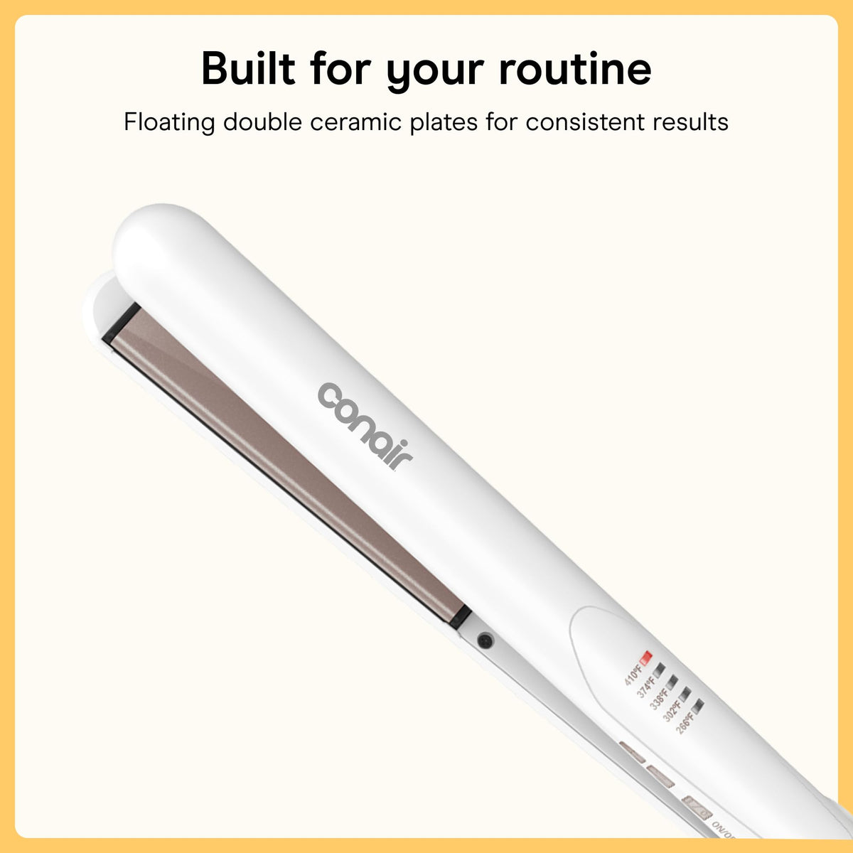 Conair Double Ceramic Flat Iron 1-Inch packaging