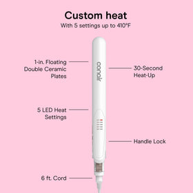 Conair Double Ceramic Flat Iron 1-Inch with claw clip