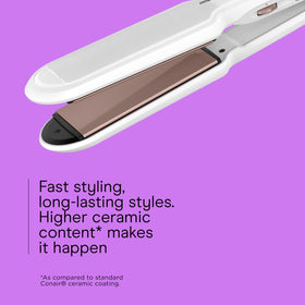 Conair Double Ceramic Flat Iron 1½-inch with temperature settings