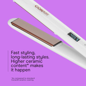 Conair Double Ceramic Flat Iron 1-Inch with temperature settings