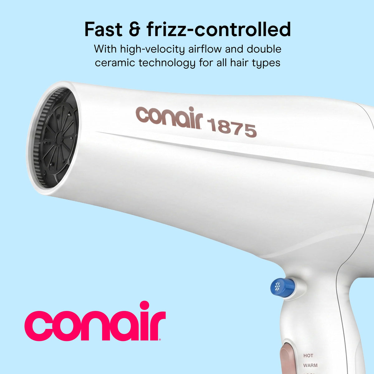 Conair Double Ceramic Hair Dryer concentrator nozzle close-up