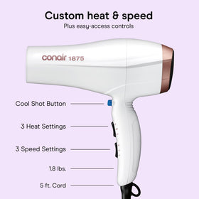 Conair Double Ceramic Hair Dryer with diffuser attached