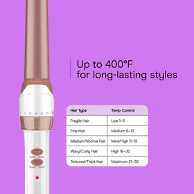 Conair Double Ceramic Tapered Curling Wand in use