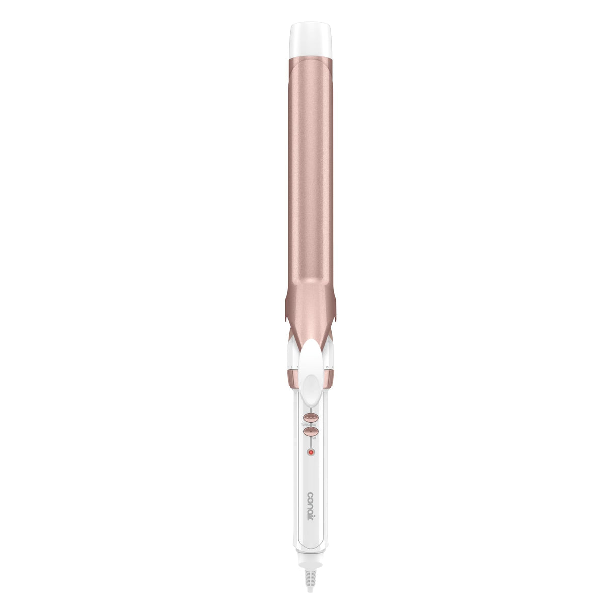 Conair Extra Long Curling Iron 1¼-Inch in white and rose gold front view