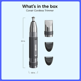 Conair Eyebrow & Nose Hair Trimmer in travel case