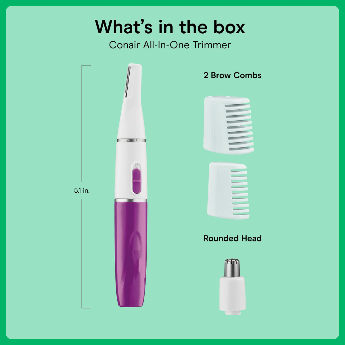 Conair Facial Trimmer head being rinsed under water for cleaning