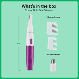 Conair Facial Trimmer head being rinsed under water for cleaning