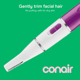 Conair Facial Trimmer showing two brow comb attachments