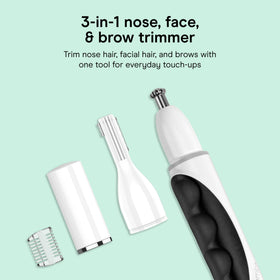 Conair Girlbomb Nose, Face & Brow Trimmer compact size comparison