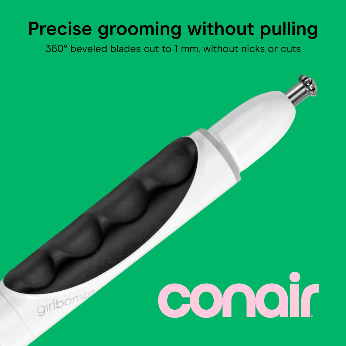 Conair Girlbomb Nose, Face & Brow Trimmer with LED light on