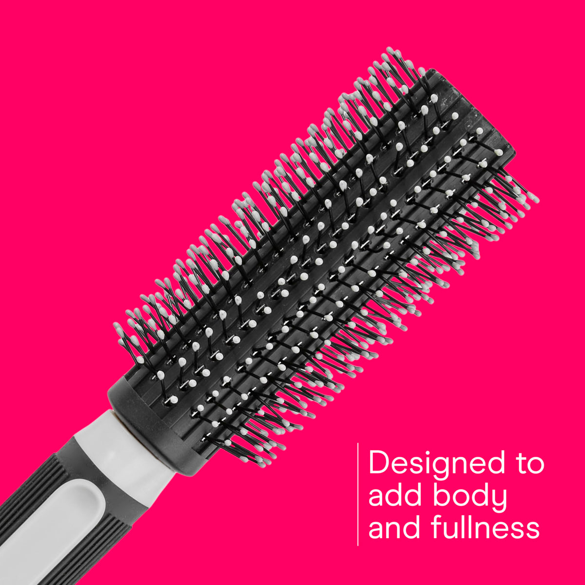 Conair Grip & Style Round Brush in use on wavy hair