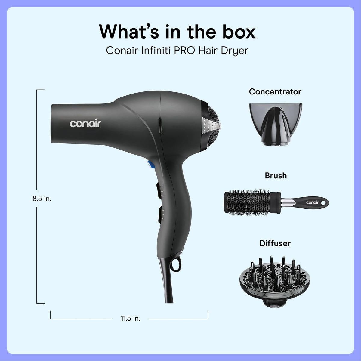 Conair Hair Dryer lightweight design in use