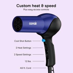 Conair Hair Dryer with multiple styling attachments displayed