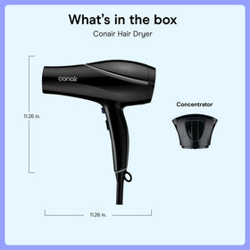 Conair Hair Dryer with smooth, shiny hair results