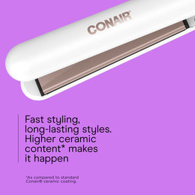 Conair Hair Straightener Double Ceramic with claw clip accessory