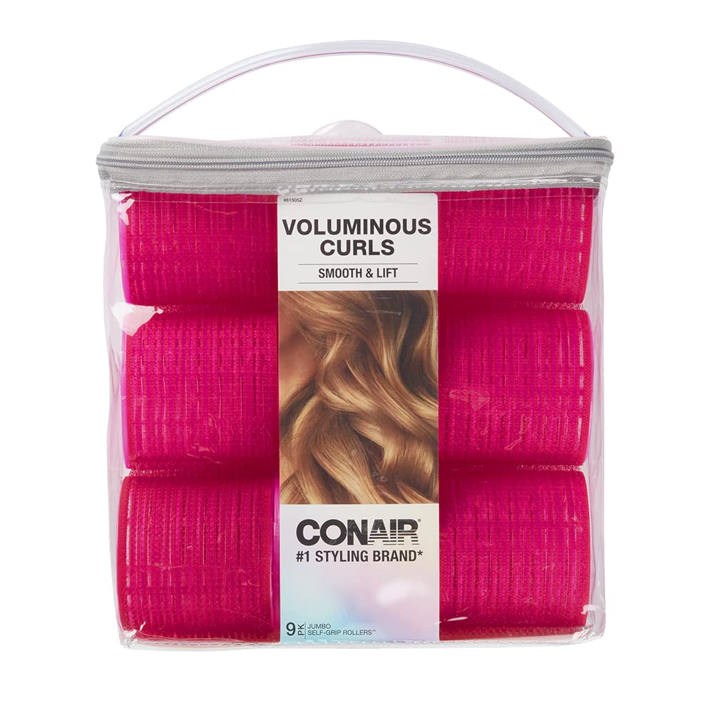 Conair Heatless Curls Extra Large Hair Rollers in hot pink front view