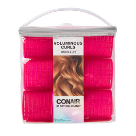 Conair Heatless Curls Extra Large Hair Rollers in hot pink front view