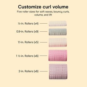 Conair Heatless Curls Hair Rollers displayed in various sizes