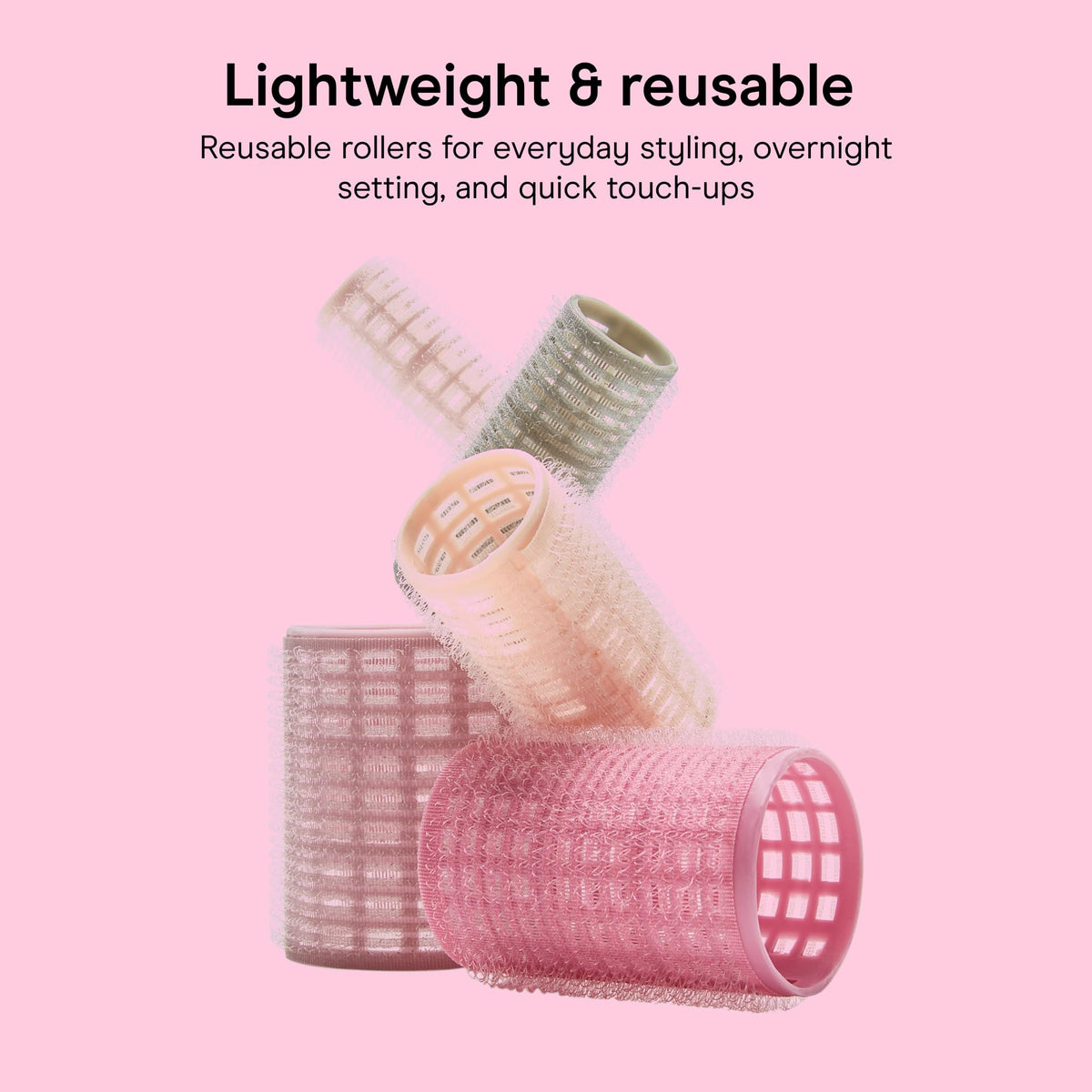 Conair Heatless Curls Hair Rollers in a stylish bathroom setting