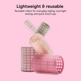 Conair Heatless Curls Hair Rollers in a stylish bathroom setting