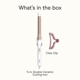 Conair ¾-inch curling iron demonstrating tight curls