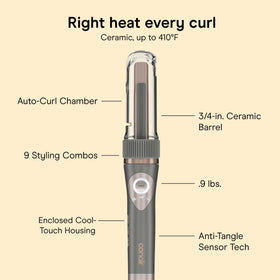 Conair InfinitiPRO Automatic Curling Iron in use on hair