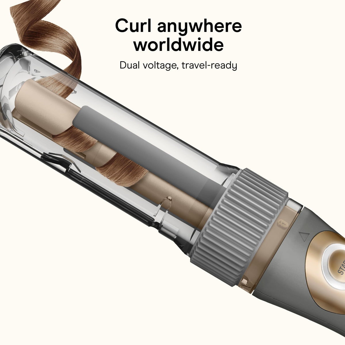 Conair InfinitiPRO Automatic Curling Iron showing heat settings