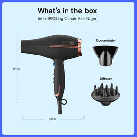 Conair InfinitiPRO Hair Dryer lifestyle scene on vanity