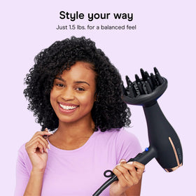 Conair InfinitiPRO Hair Dryer side view with rose gold accents