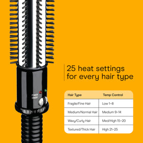 Conair Instant Heat Curling Iron Brush in a travel bag