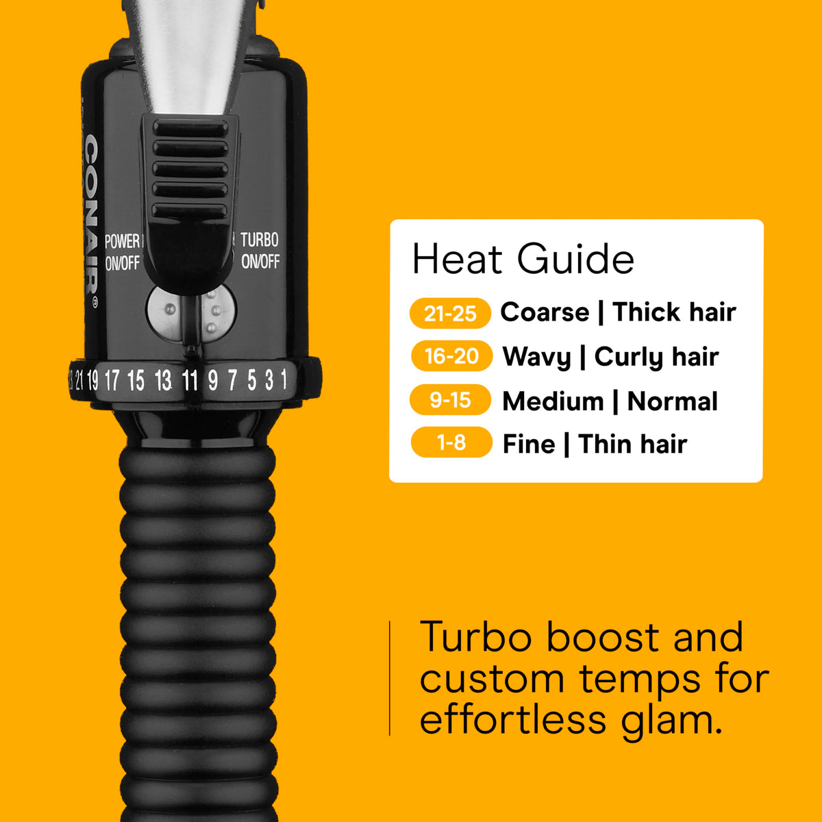 Conair Instant Heat Curling Iron in use on long hair